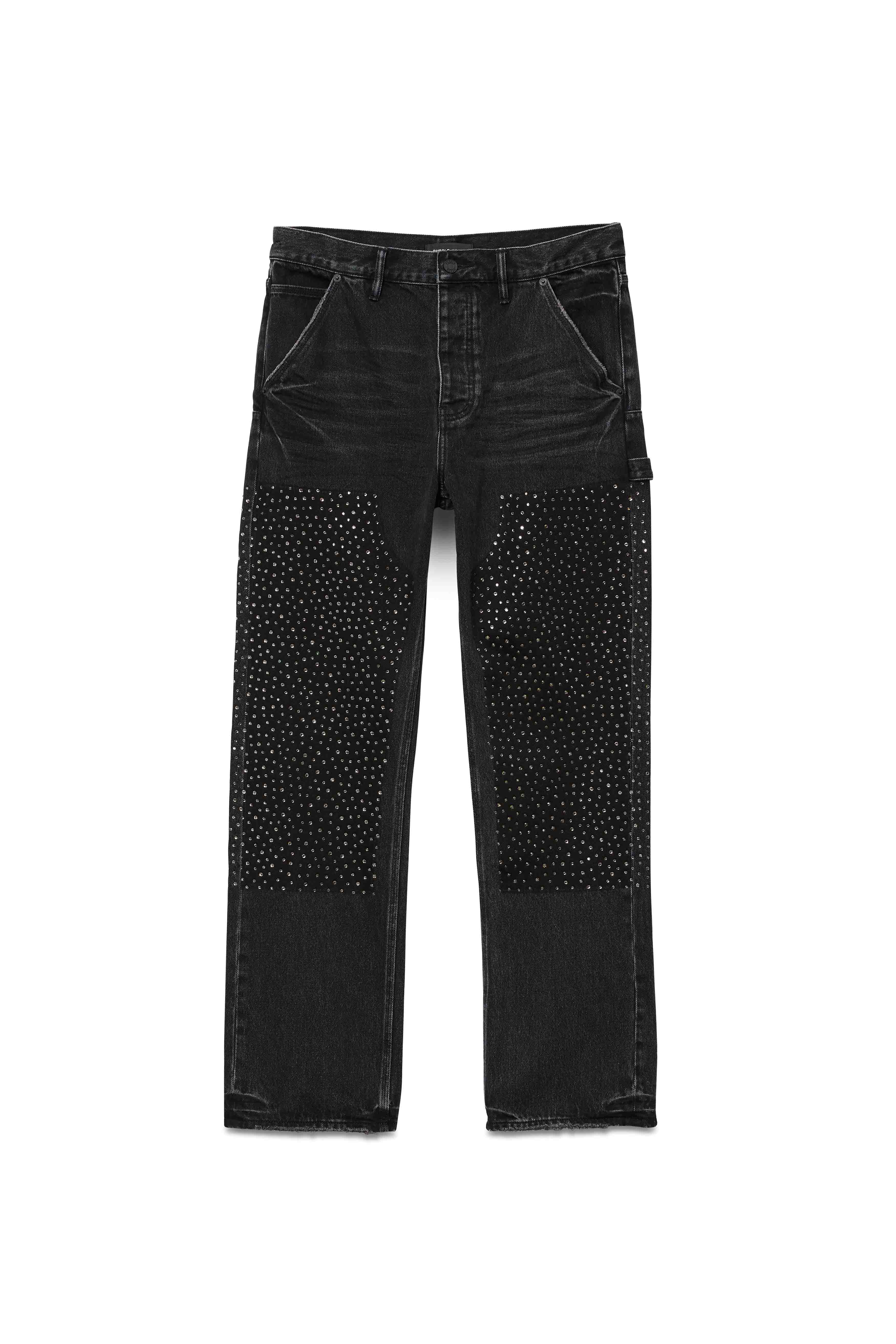 Purple P015 Crystal Carpenter Denim Jeans
