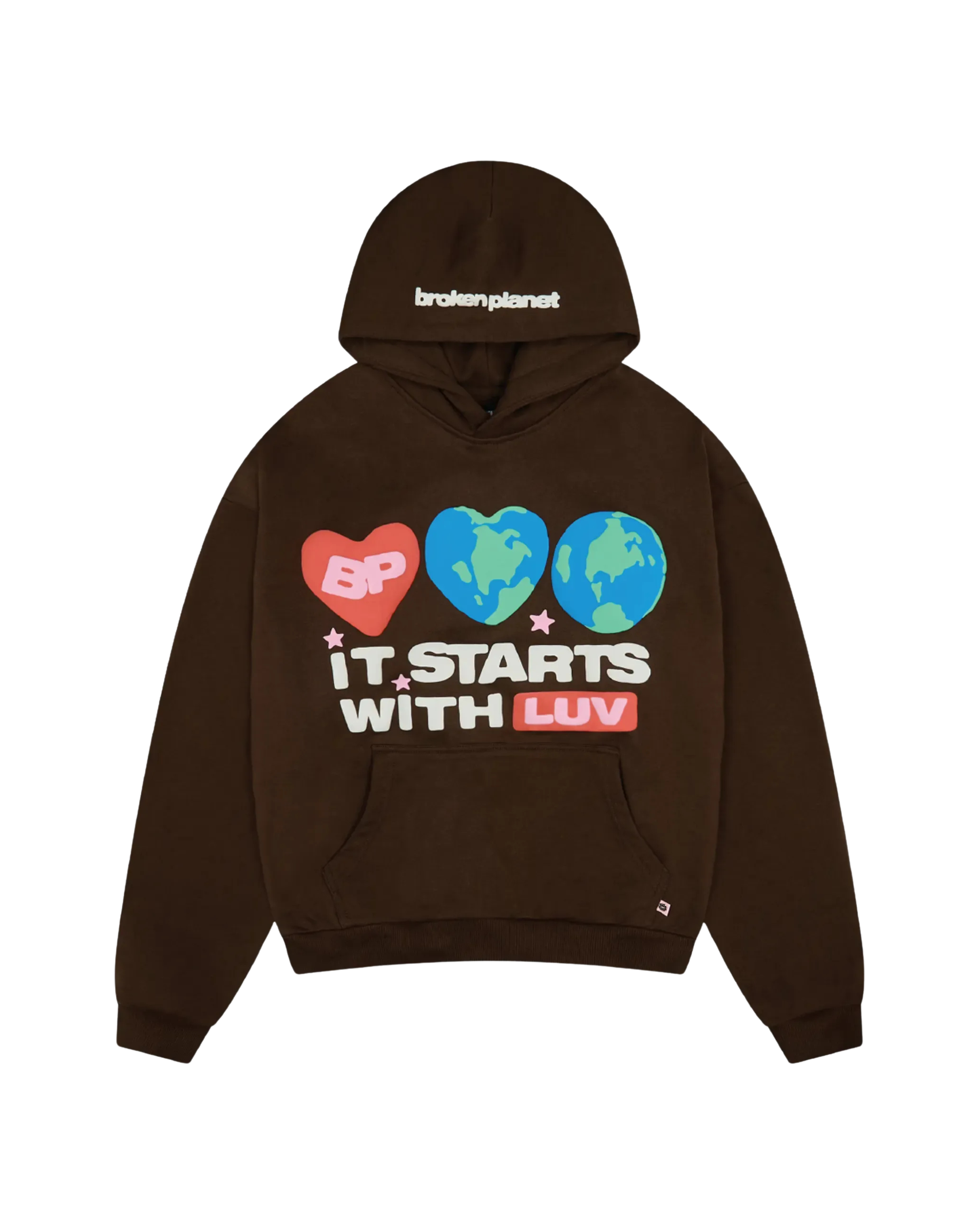 Broken Planet It Starts With Luv Hoodie - "Mocha Brown"