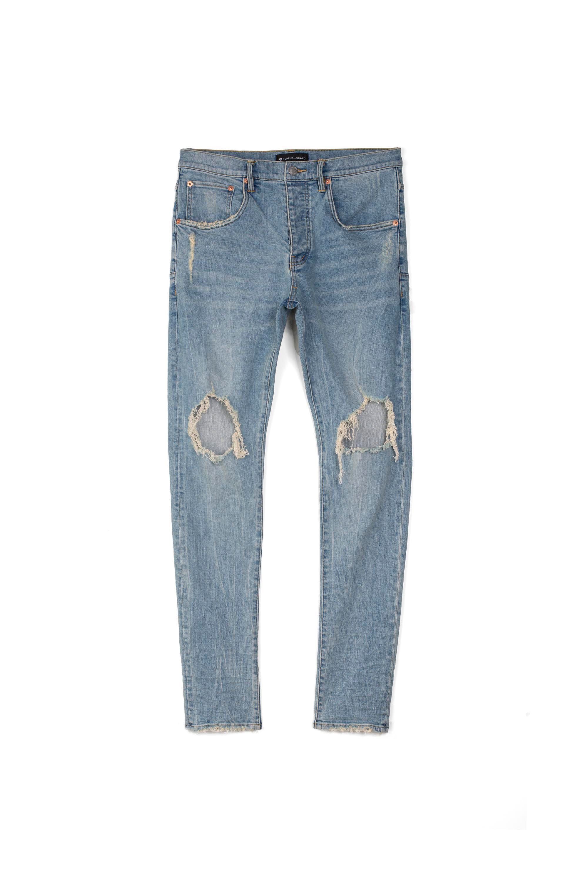 Purple P002 Light Indigo Blowout Denim Jeans
