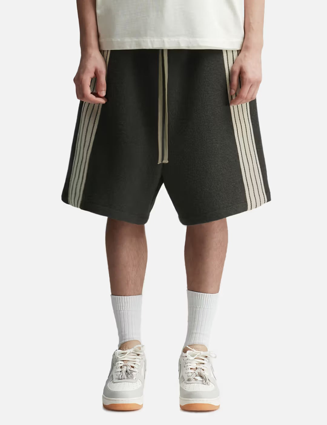 Fear of God Striped Relaxed Short - "Forest"