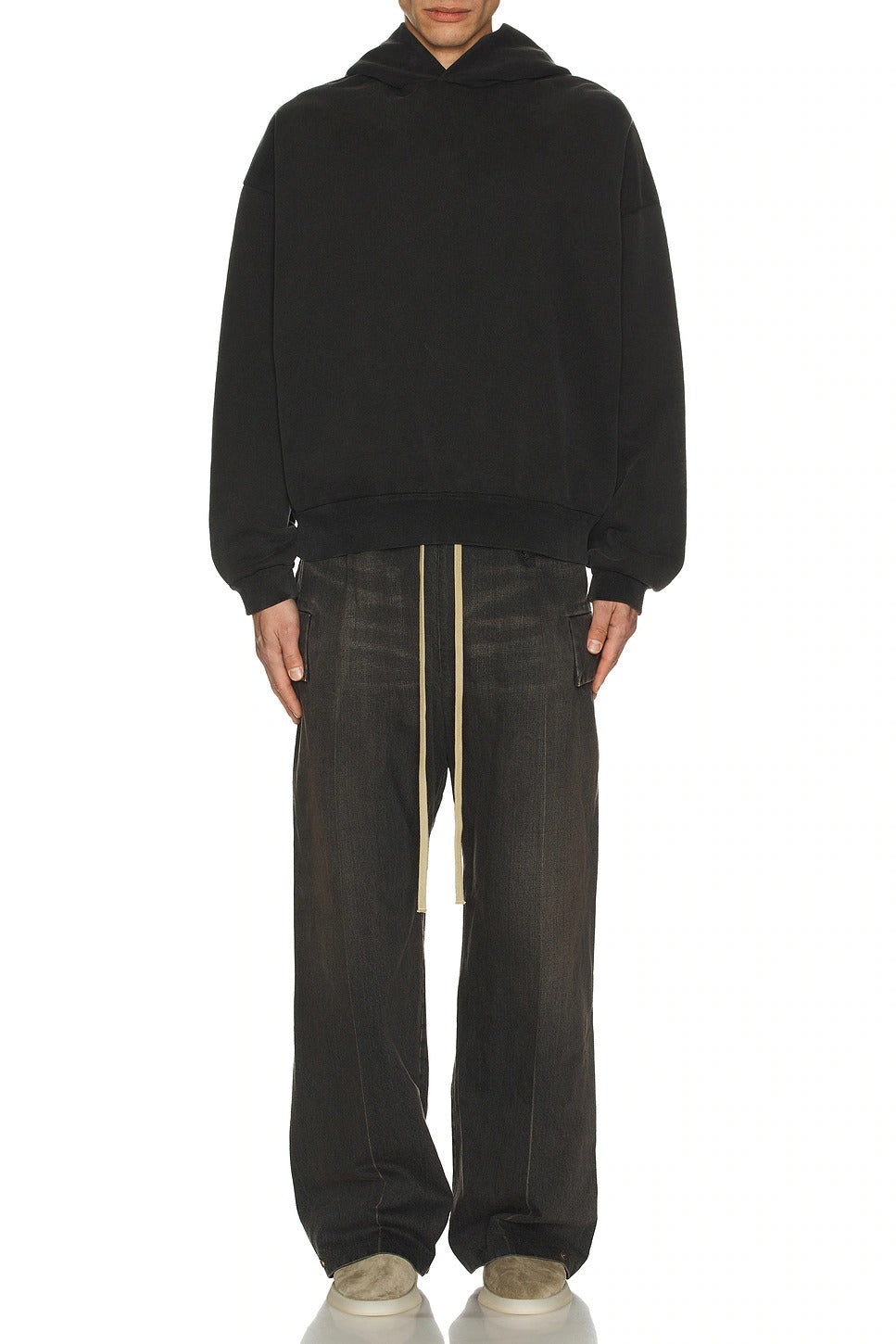 Fear of God Thunderbird Grey Print Hoodie - "Black"